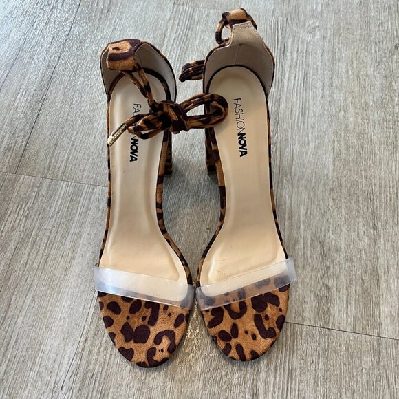 Womens Fashion Nova NIB Leopard Heels - 10 - Picture 4 of 8